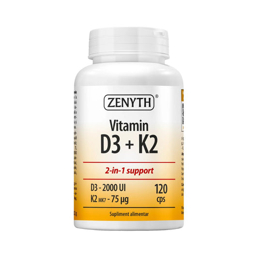Vitamina D3 2000 UI + K2 120 caps Zenyth